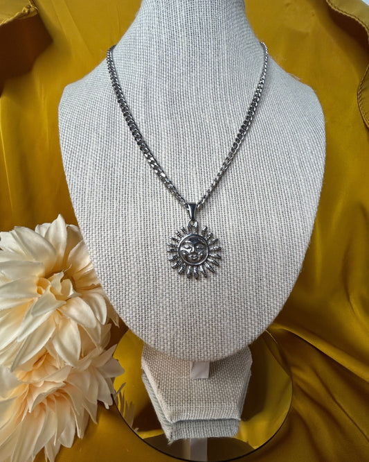 Sun Necklace silver